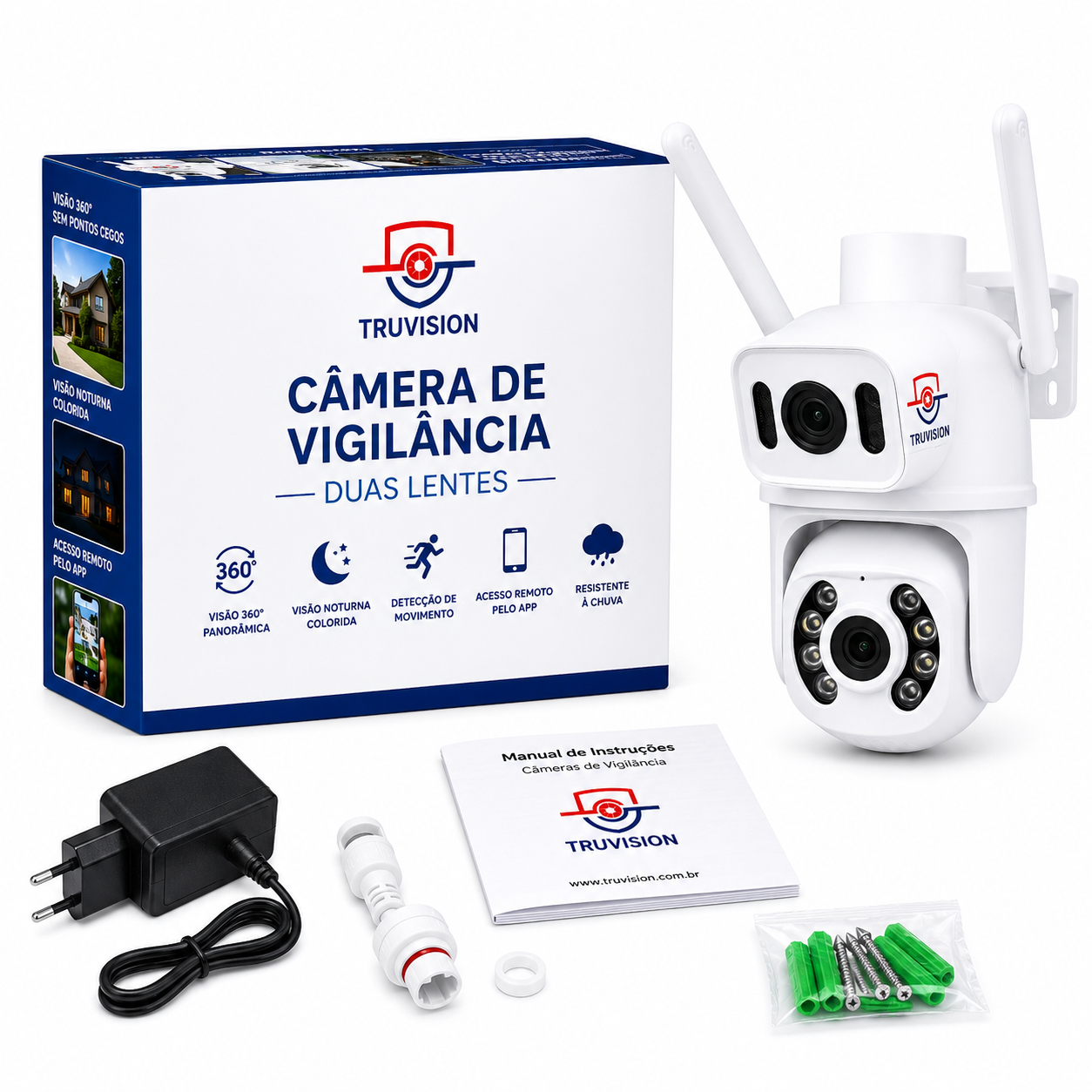 Câmera Vigilância Duas Lentes (ICSEE)