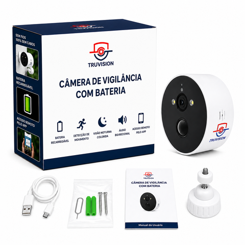 Câmera de Vigilância WI-FI com Bateria (grande autonomia)